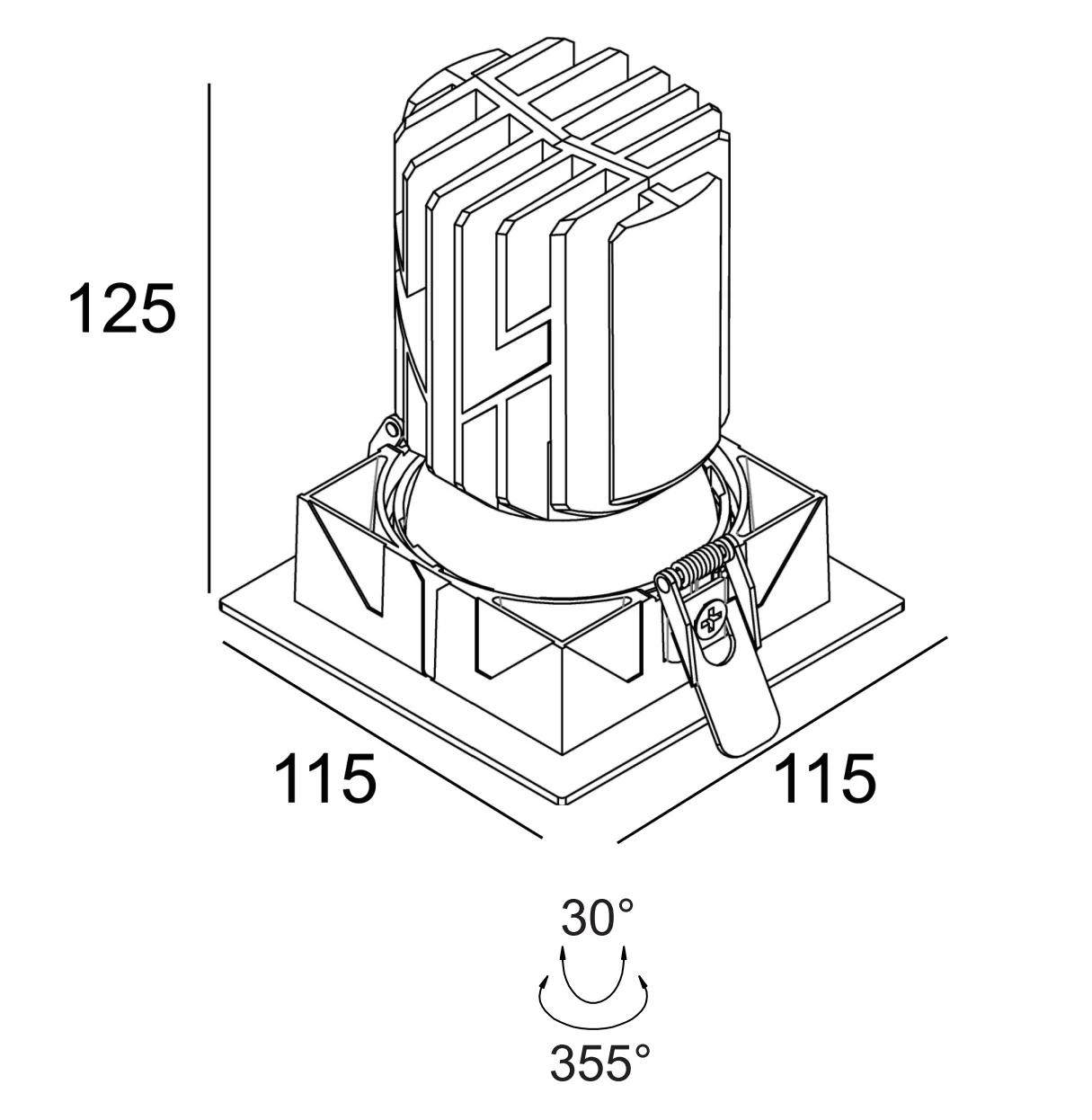 hotel recessed downlight , anti-glare recessed downlight , square adjustable recessed led downlight Supplier | Sincerelux